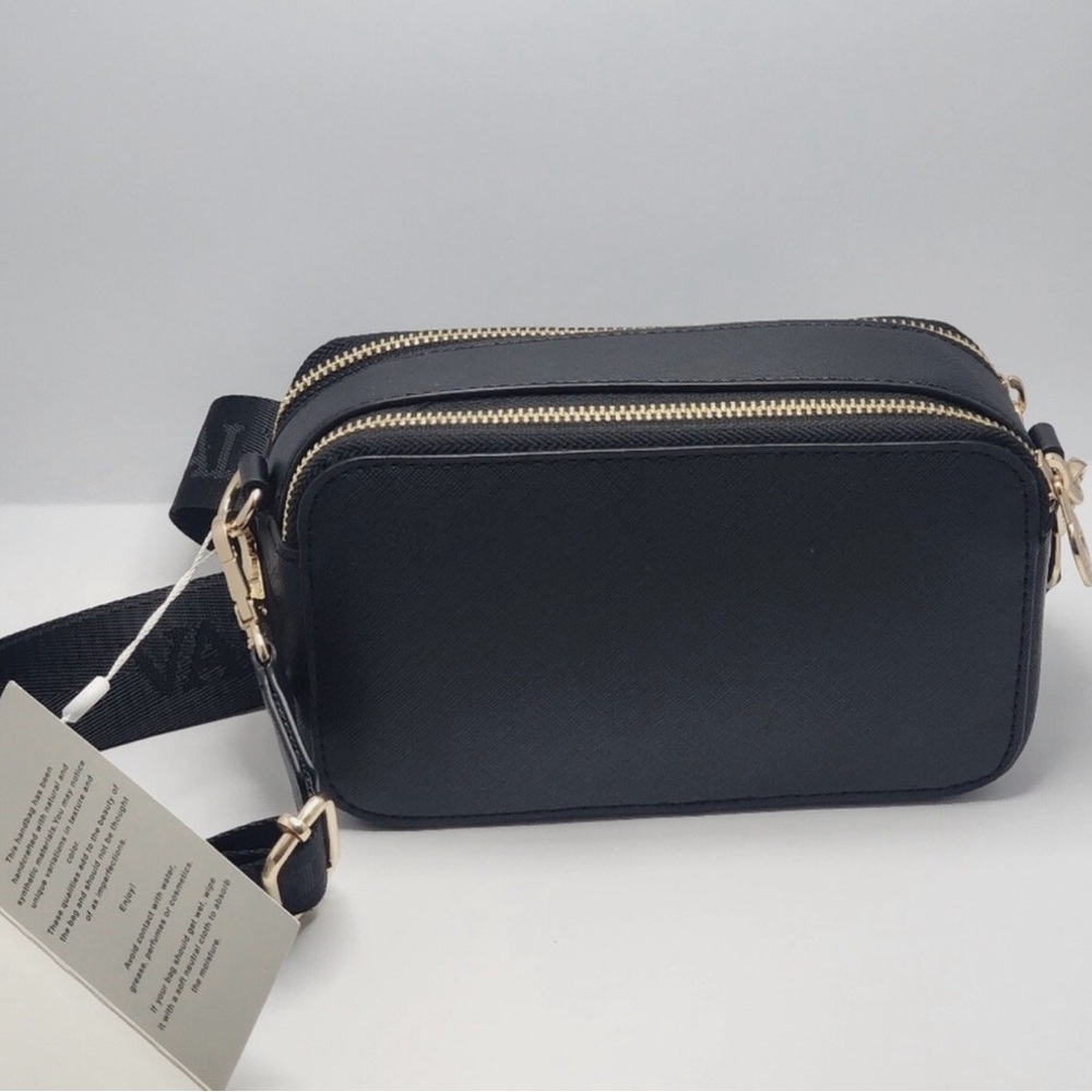 NWT Valentino Orlandi Black Studded Camera Crossbody Bag - Picture 5 of 6